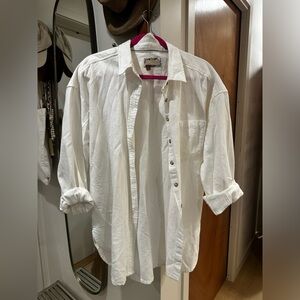 Pilcro White Casual Button Down Shirt